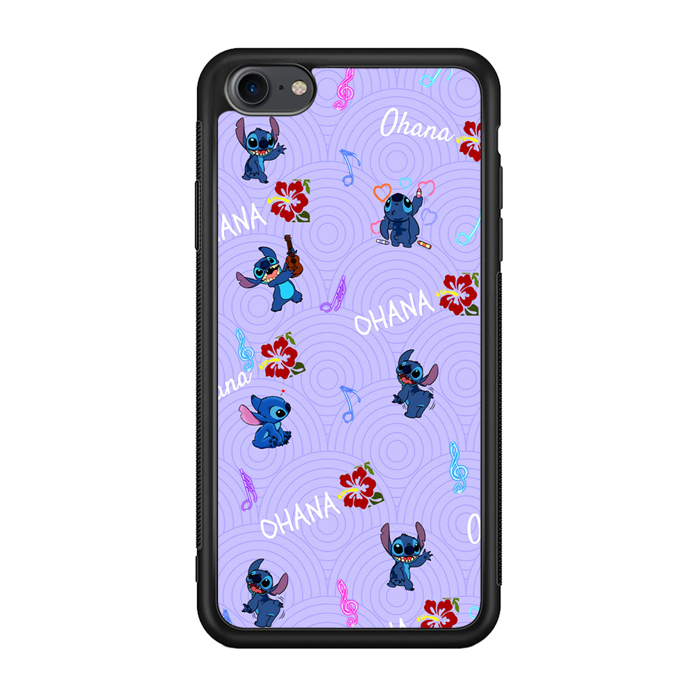 Stitch Patern Lovely Ohana iPhone 8 Case