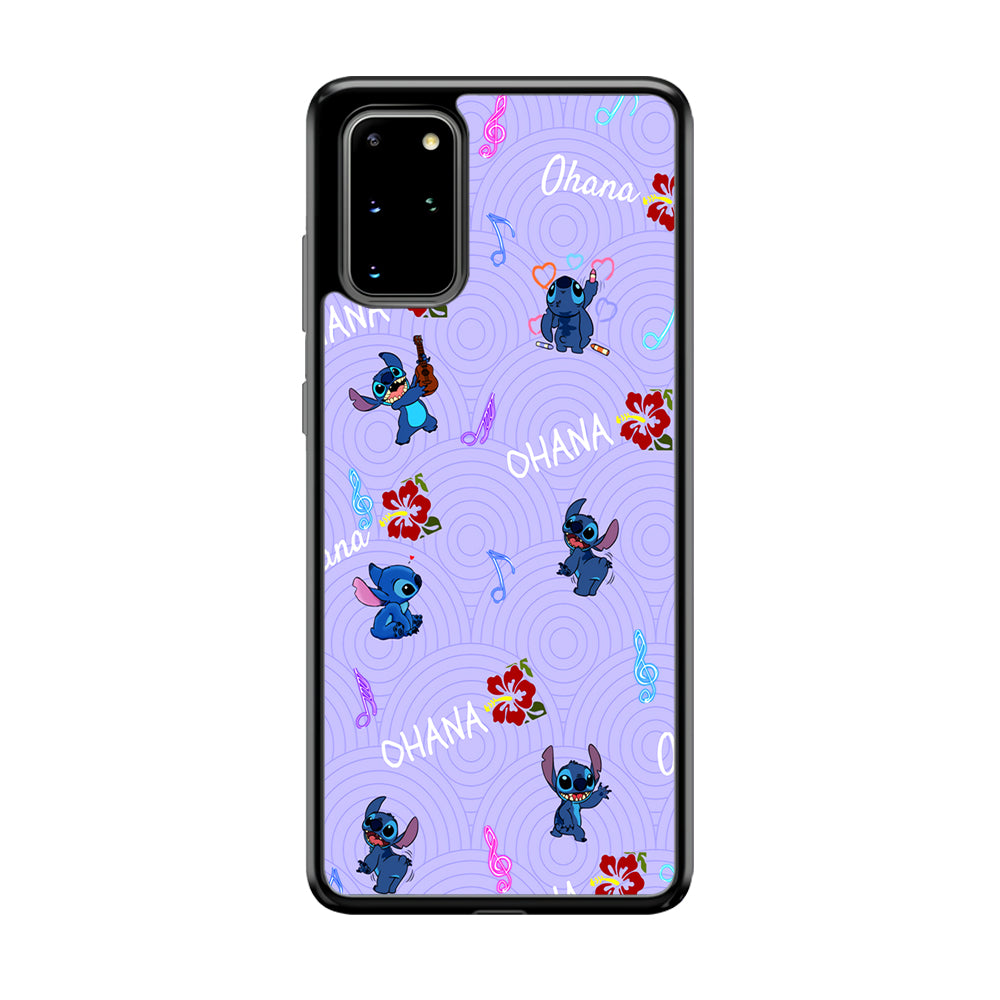 Stitch Patern Lovely Ohana Samsung Galaxy S20 Plus Case