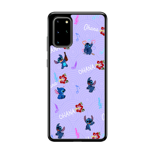 Stitch Patern Lovely Ohana Samsung Galaxy S20 Plus Case