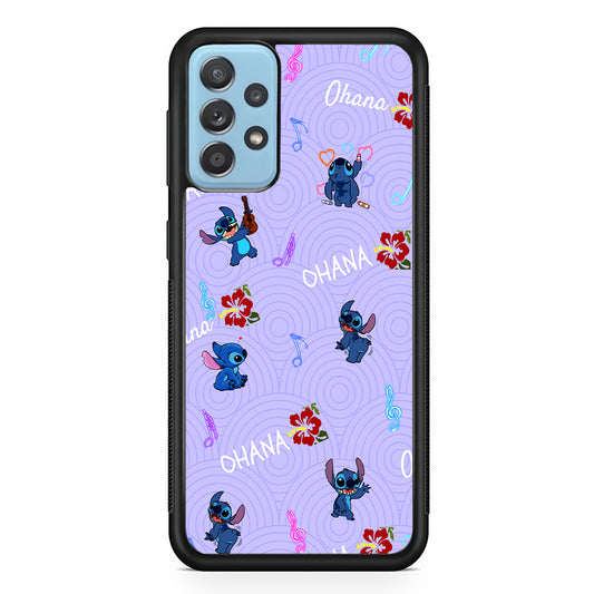 Stitch Patern Lovely Ohana Samsung Galaxy A52 Case