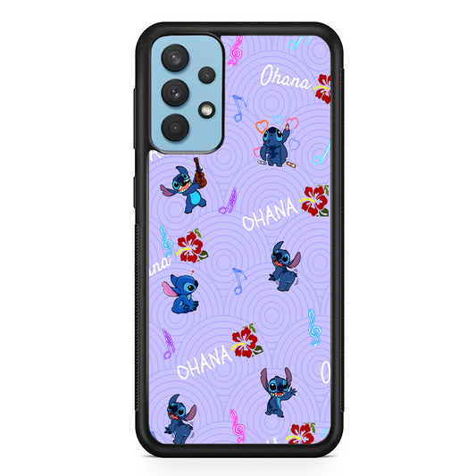 Stitch Patern Lovely Ohana Samsung Galaxy A32 Case