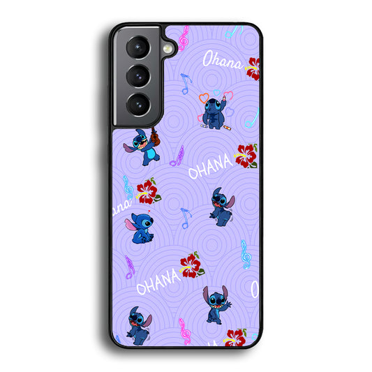 Stitch Patern Lovely Ohana Samsung Galaxy S21 Plus Case - Carneyforia