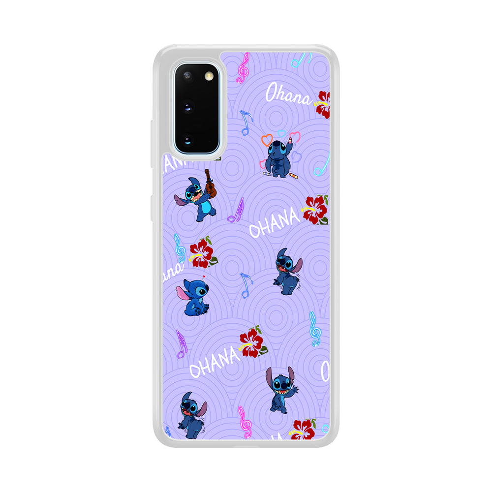 Stitch Patern Lovely Ohana Samsung Galaxy S20 Case