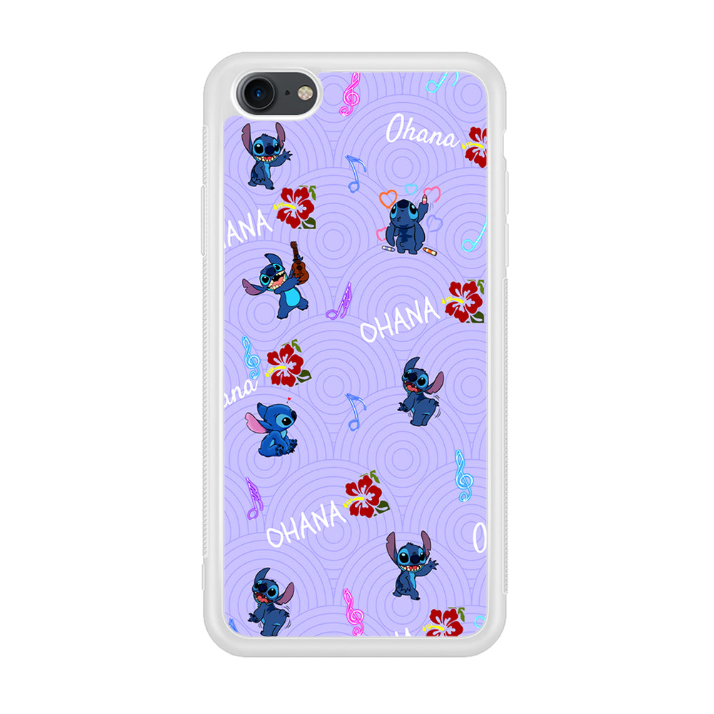 Stitch Patern Lovely Ohana iPhone 8 Case