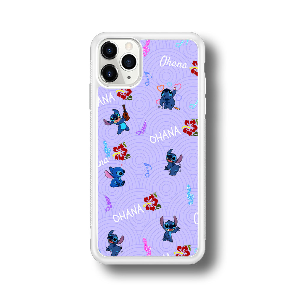 Stitch Patern Lovely Ohana iPhone 11 Pro Max Case