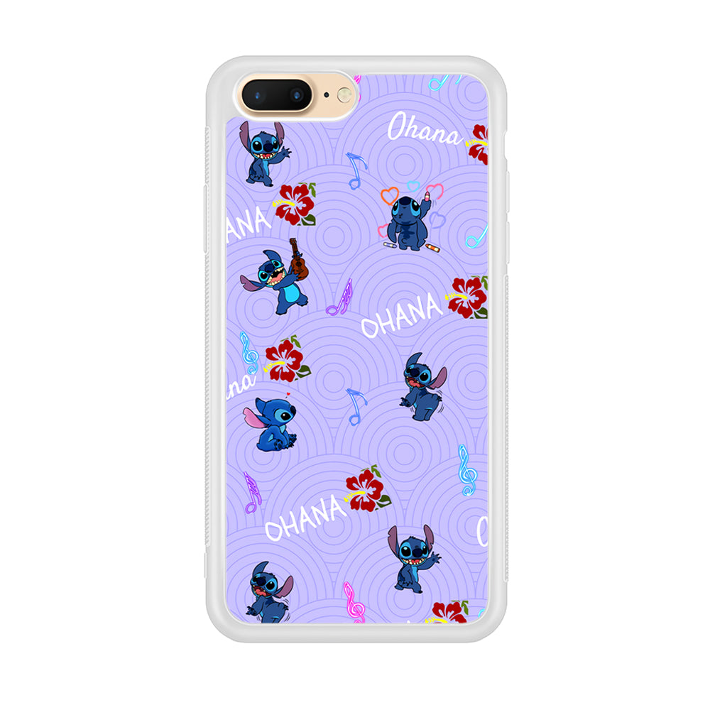 Stitch Patern Lovely Ohana iPhone 7 Plus Case