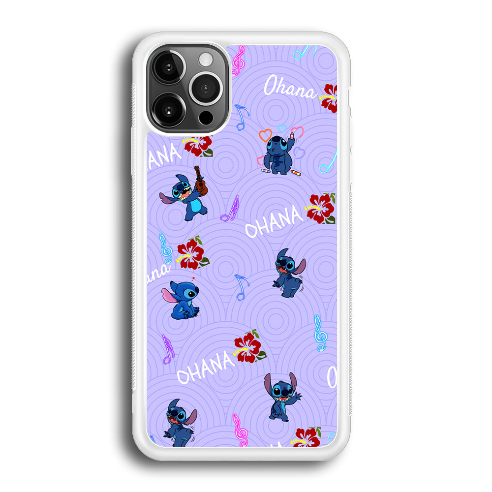 Stitch Patern Lovely Ohana iPhone 12 Pro Case