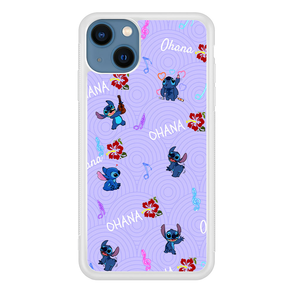 Stitch Patern Lovely Ohana iPhone 13 Case