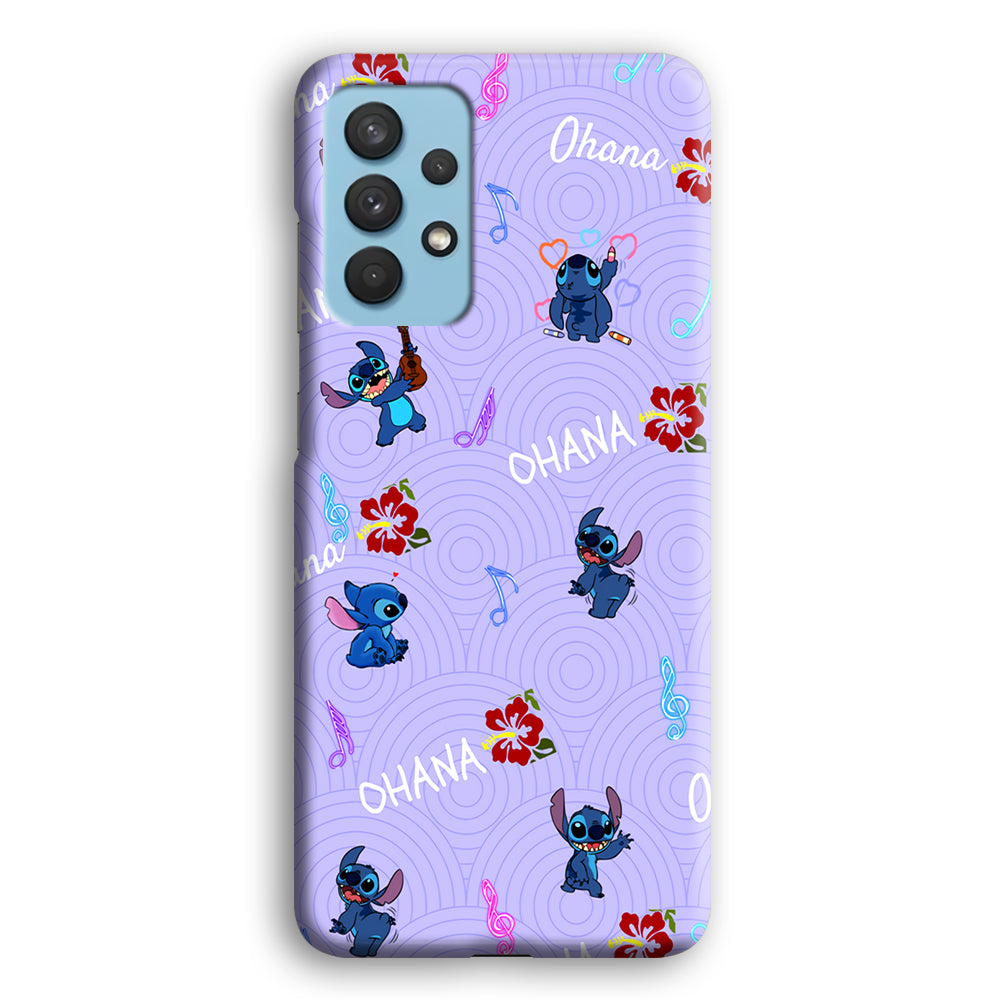 Stitch Patern Lovely Ohana Samsung Galaxy A32 Case