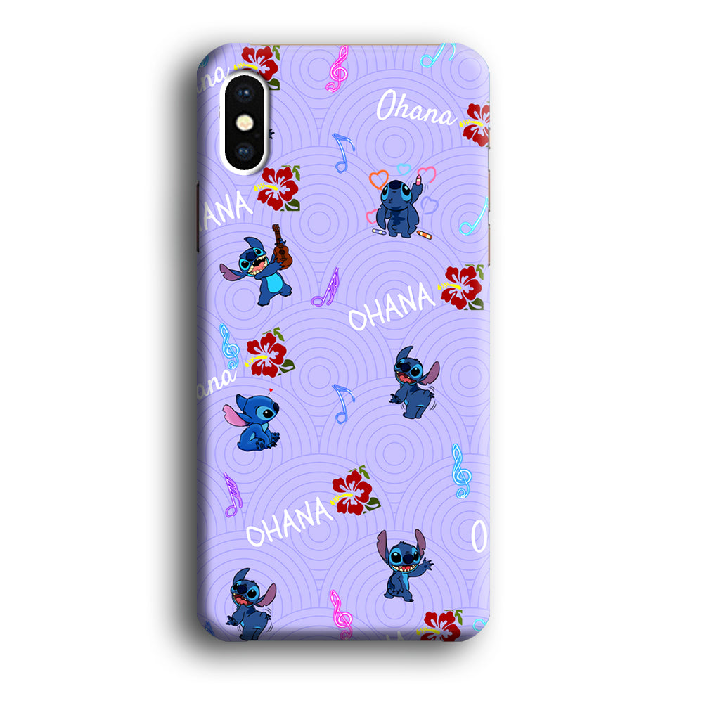 Stitch Patern Lovely Ohana iPhone X Case