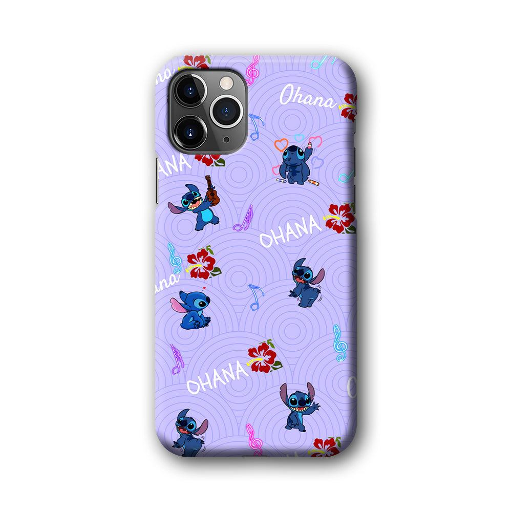 Stitch Patern Lovely Ohana iPhone 11 Pro Max Case