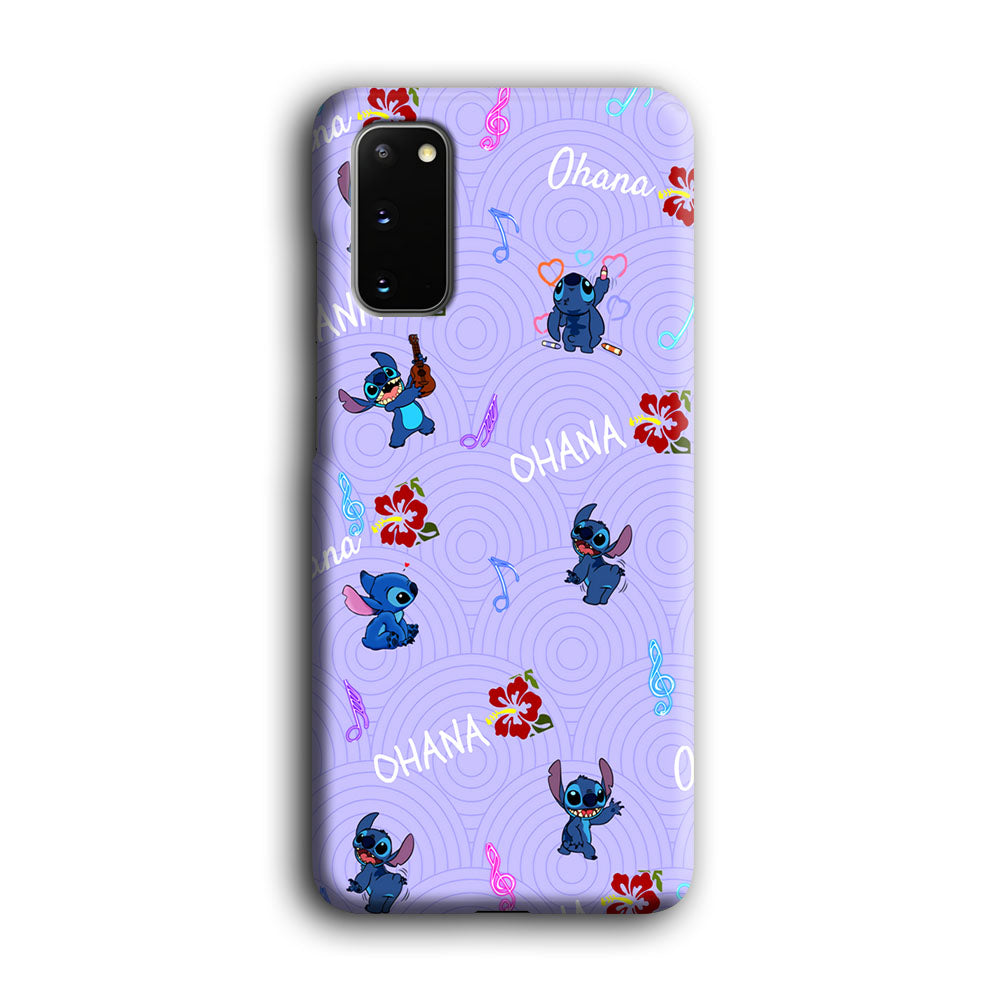 Stitch Patern Lovely Ohana Samsung Galaxy S20 Case