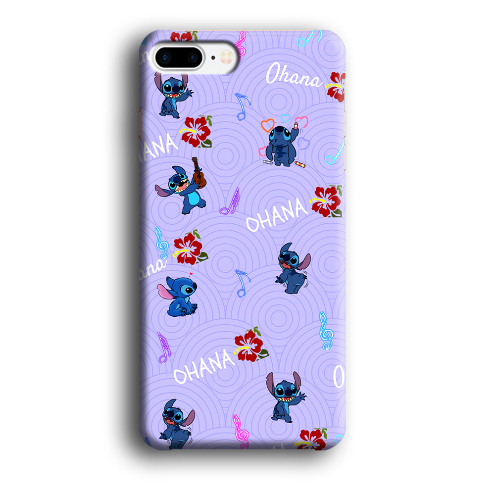 Stitch Patern Lovely Ohana iPhone 7 Plus Case