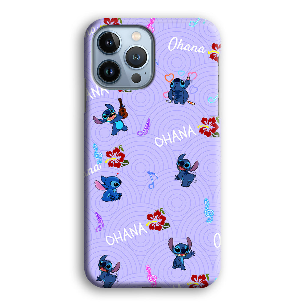 Stitch Patern Lovely Ohana iPhone 13 Pro Max Case