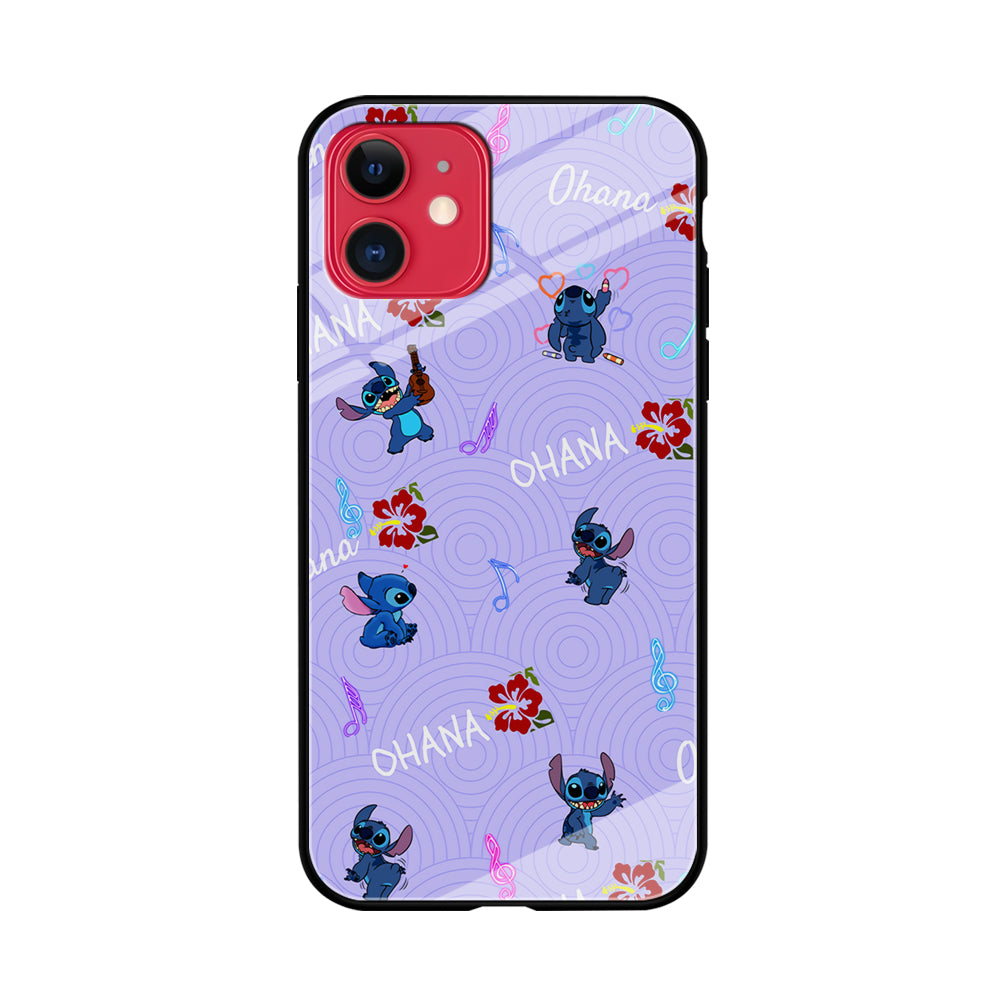 Stitch Patern Lovely Ohana iPhone 11 Case