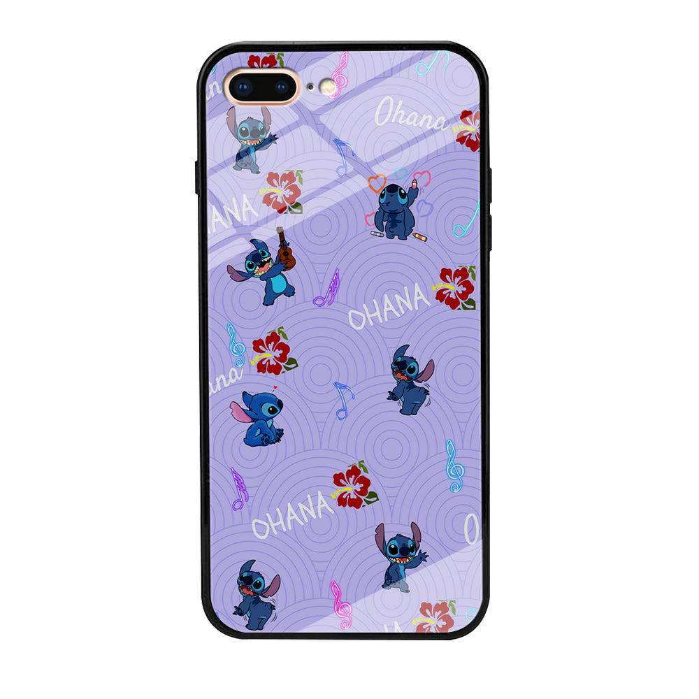 Stitch Patern Lovely Ohana iPhone 7 Plus Case