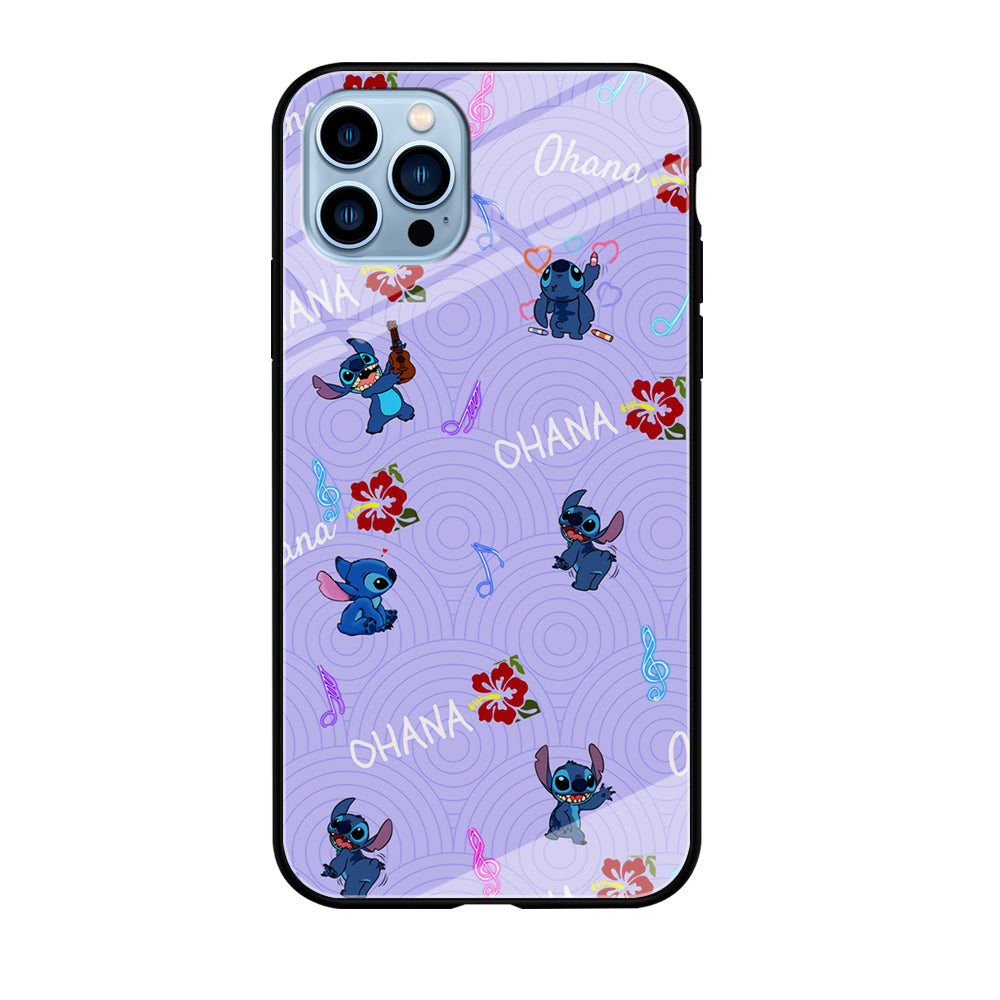 Stitch Patern Lovely Ohana iPhone 12 Pro Case