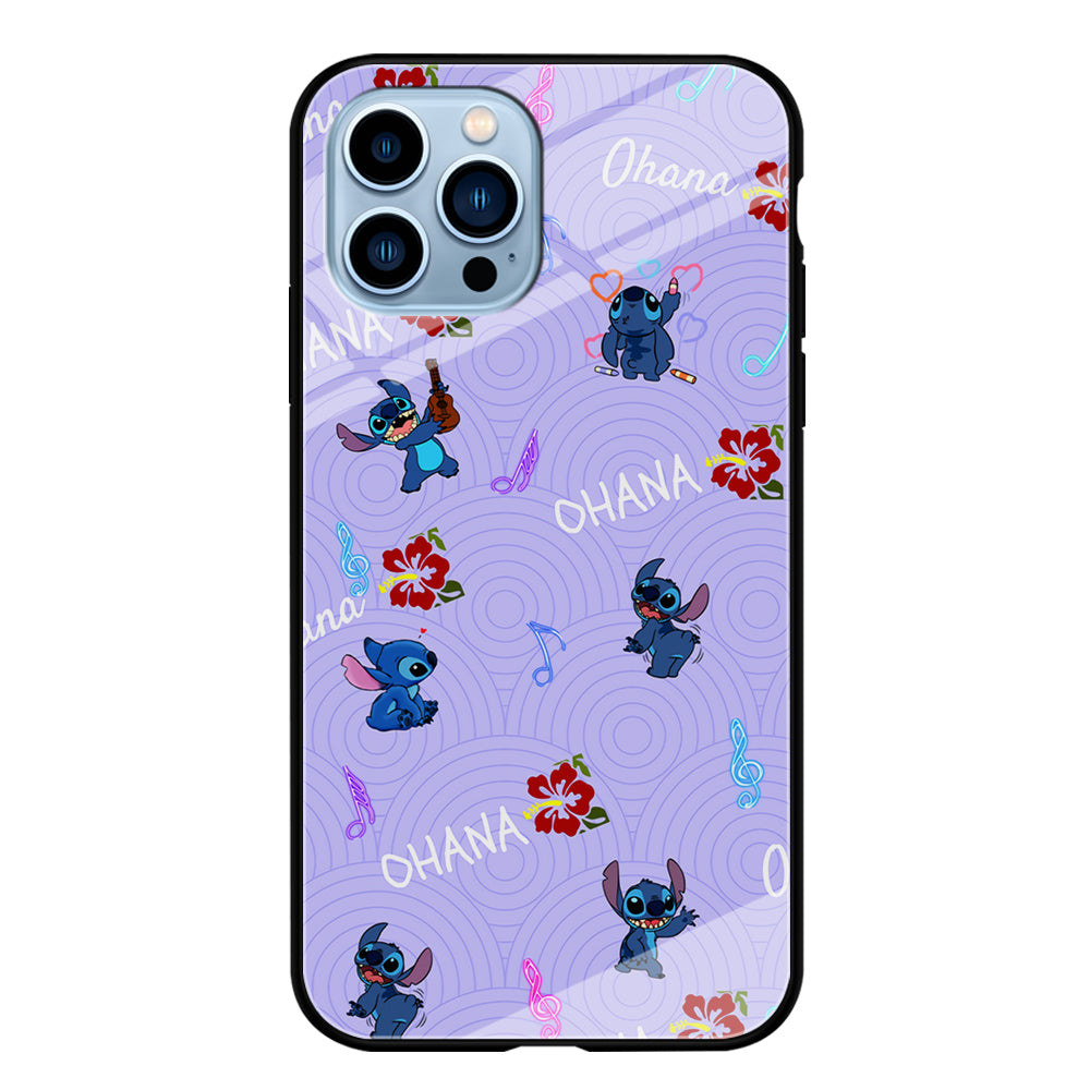 Stitch Patern Lovely Ohana iPhone 13 Pro Max Case