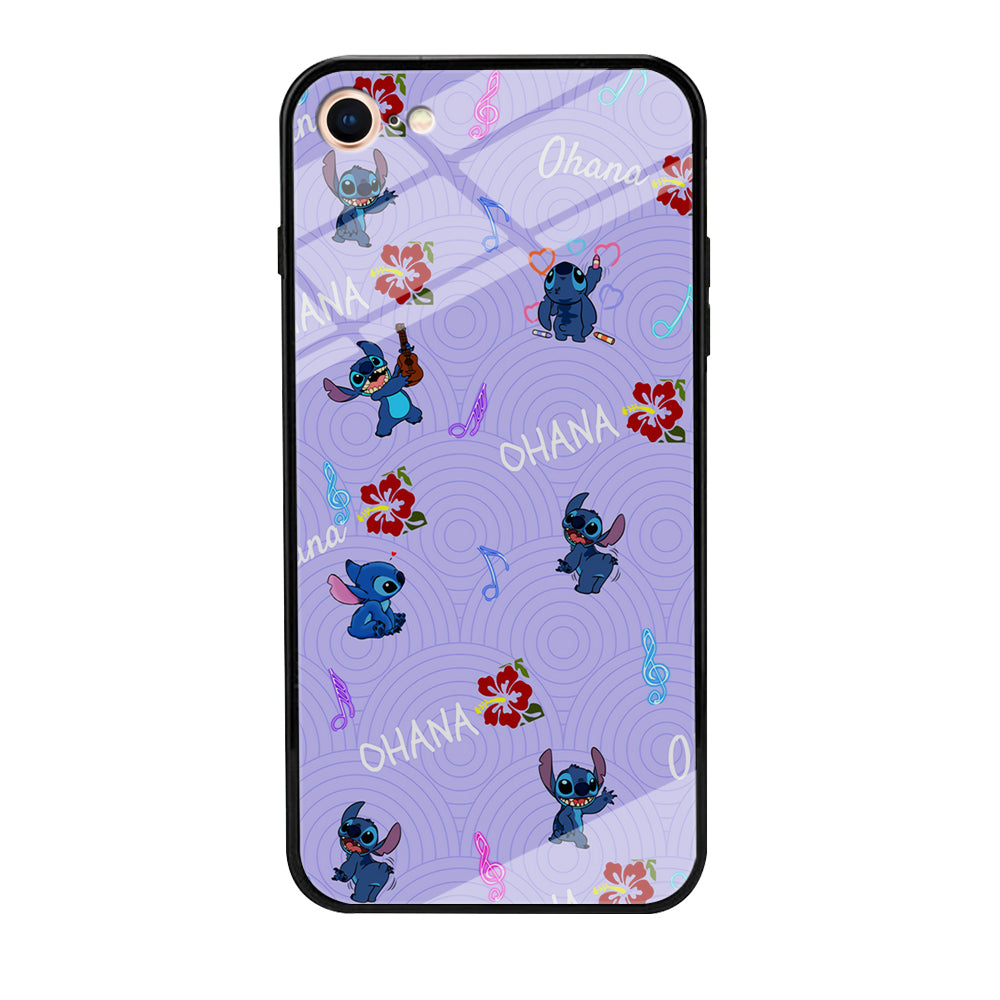 Stitch Patern Lovely Ohana iPhone 8 Case