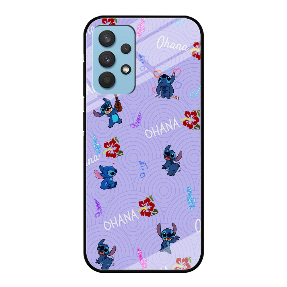 Stitch Patern Lovely Ohana Samsung Galaxy A32 Case