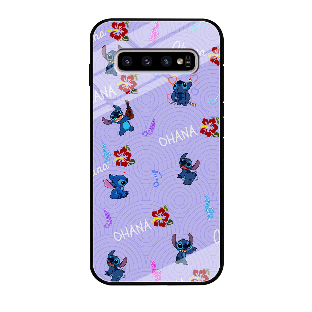 Stitch Patern Lovely Ohana Samsung Galaxy S10 Case