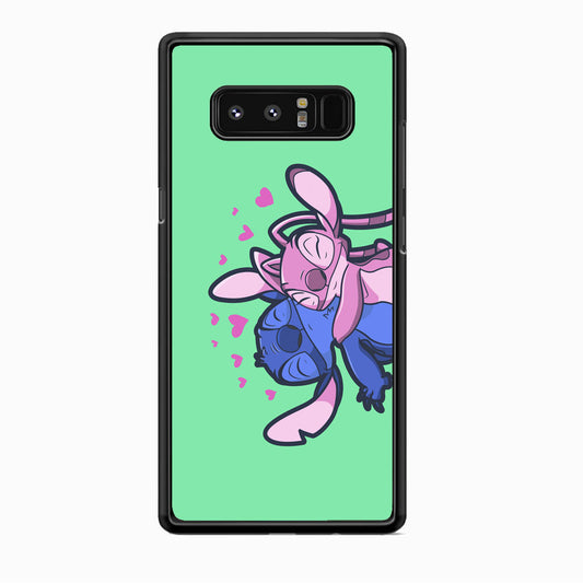 Stitch And Angel Huge Green Wallpaper Samsung Galaxy Note 8 Case