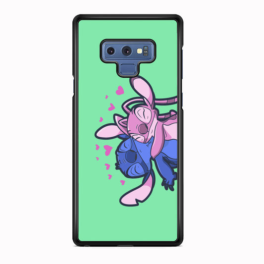 Stitch And Angel Huge Green Wallpaper Samsung Galaxy Note 9 Case