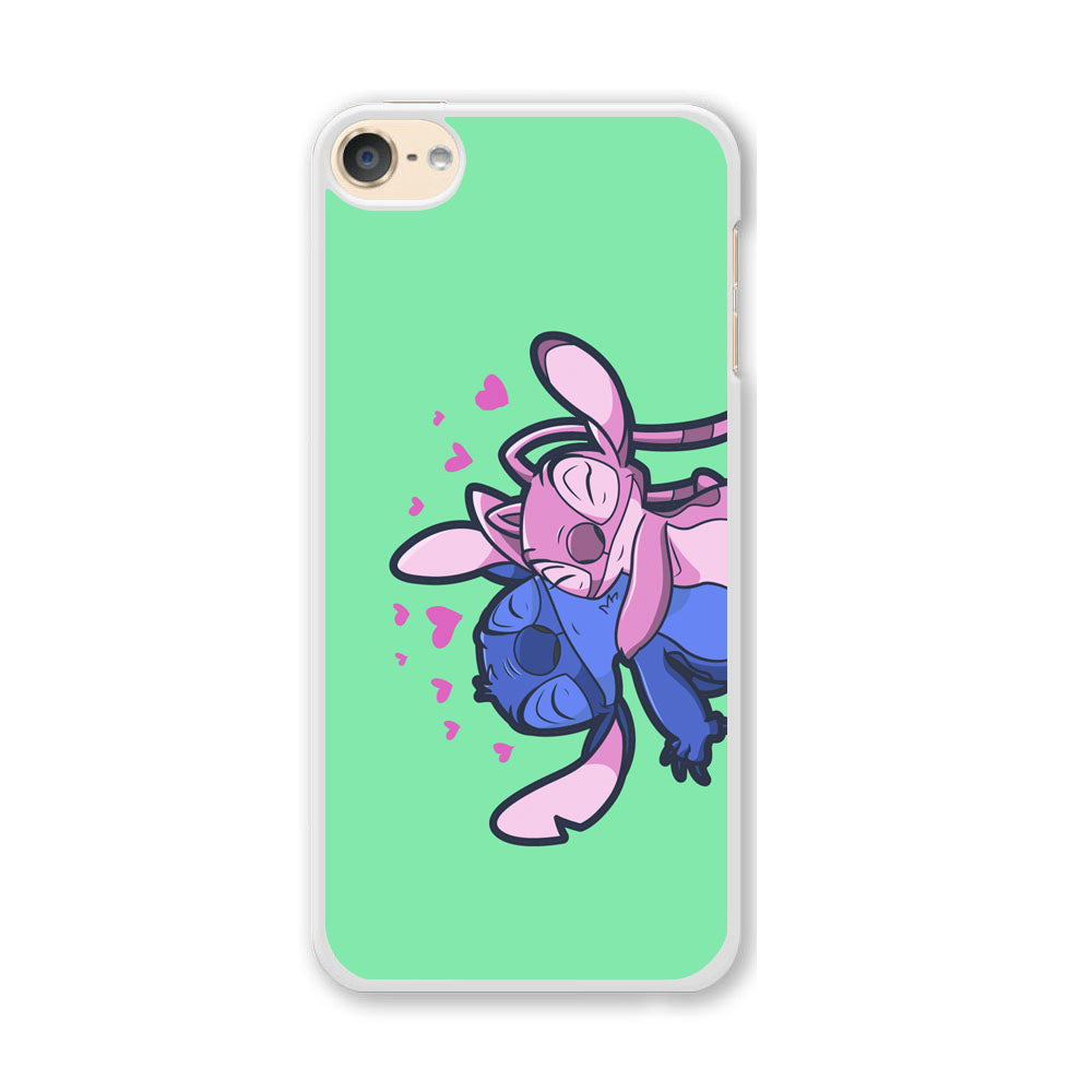 Stitch And Angel Huge Green Wallpaper iPod Touch 6 Case