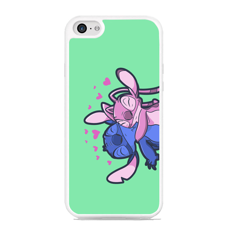 Stitch And Angel Huge Green Wallpaper iPhone 6 Plus | 6s Plus Case - carneyforia