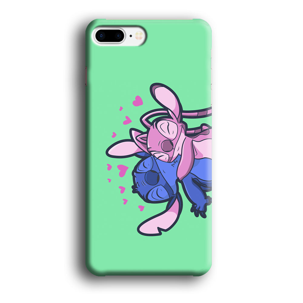 Stitch And Angel Huge Green Wallpaper iPhone 8 Plus Case