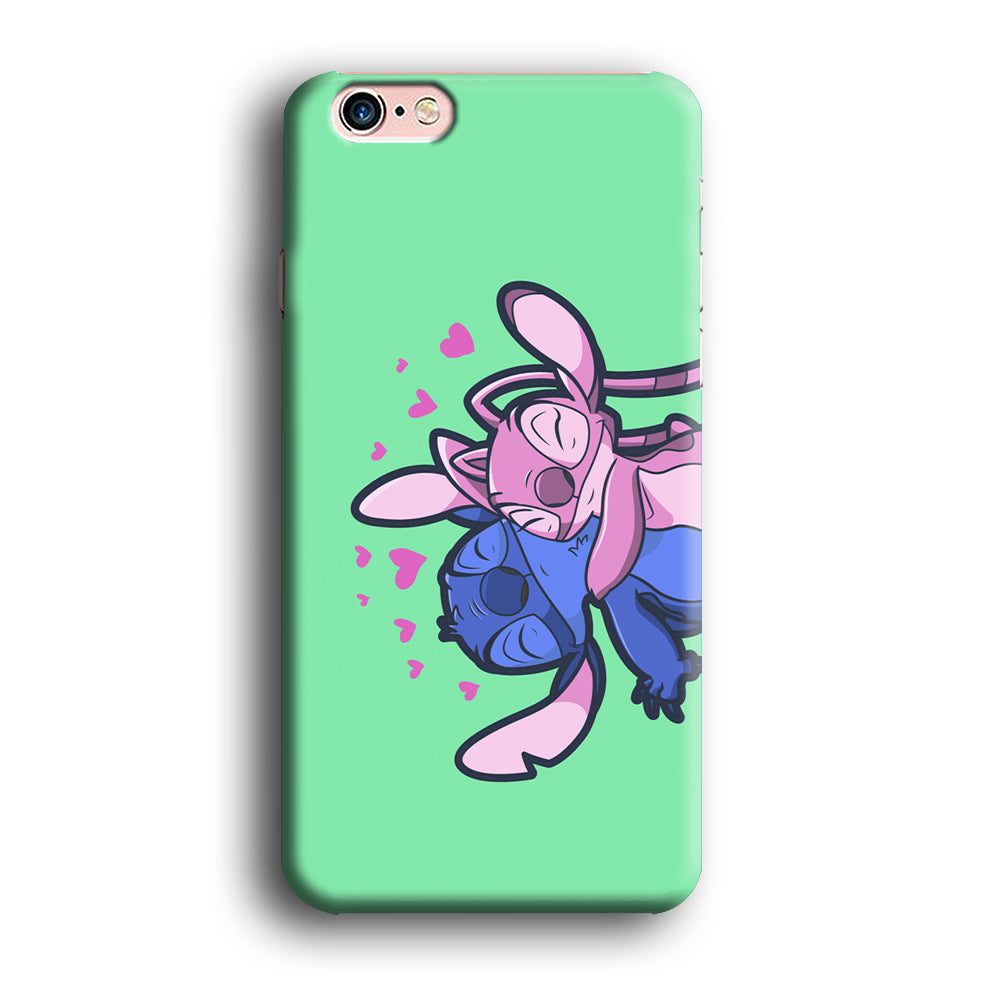 Stitch And Angel Huge Green Wallpaper iPhone 6 Plus | 6s Plus Case - carneyforia