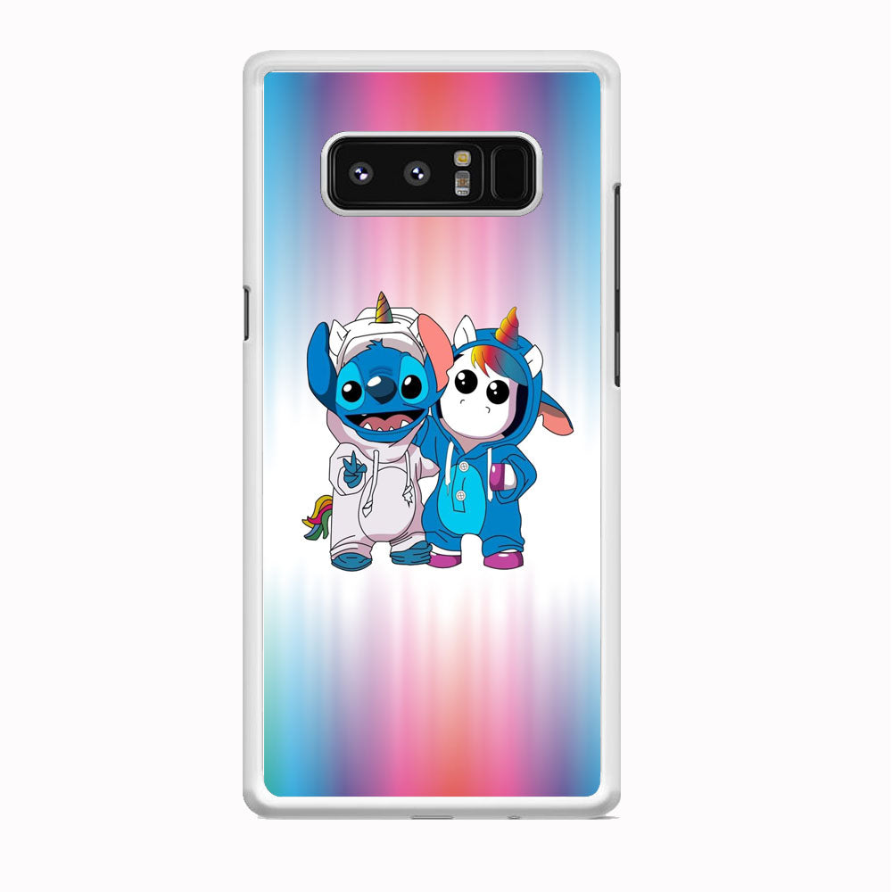 Stitch And Unicornio Soft Colour Gradation Samsung Galaxy Note 8 Case