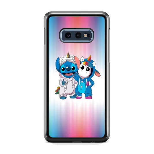 Stitch And Unicornio Soft Colour Gradation Samsung Galaxy S10E Case