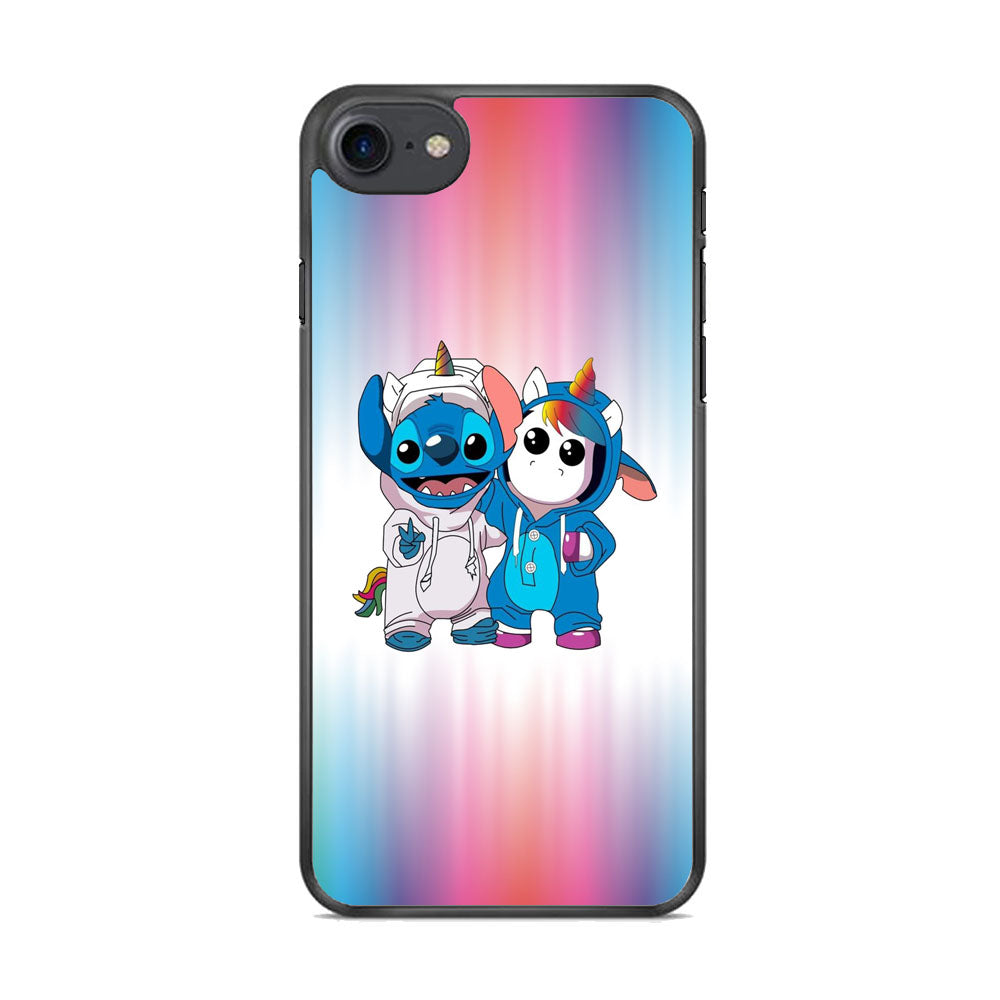 Stitch And Unicornio Soft Colour Gradation iPhone 7 Case