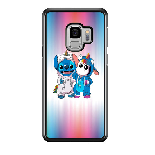 Stitch And Unicornio Soft Colour Gradation Samsung Galaxy S9 Case