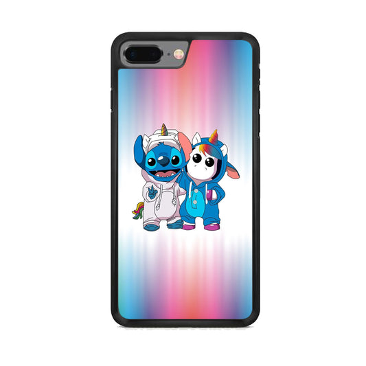 Stitch And Unicornio Soft Colour Gradation iPhone 8 Plus Case