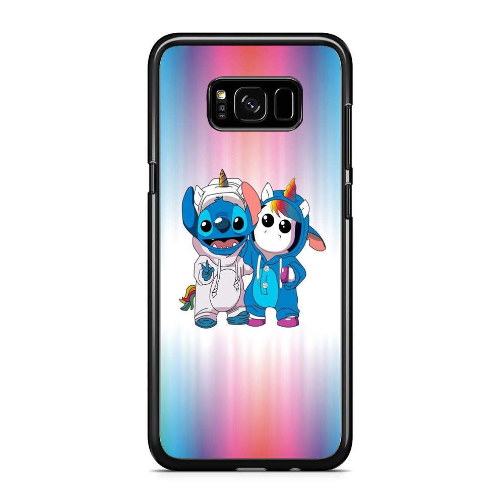 Stitch And Unicornio Soft Colour Gradation Samsung Galaxy S8 Plus Case