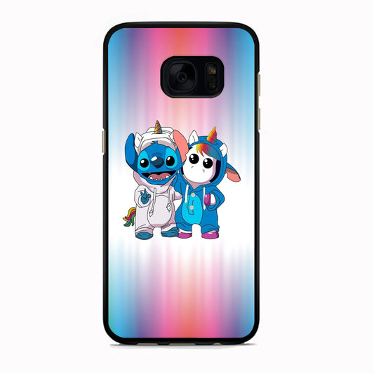 Stitch And Unicornio Soft Colour Gradation Samsung Galaxy S7 Case