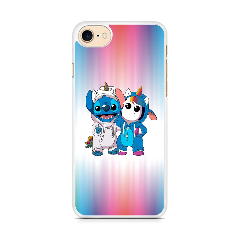 Stitch And Unicornio Soft Colour Gradation iPhone 7 Case