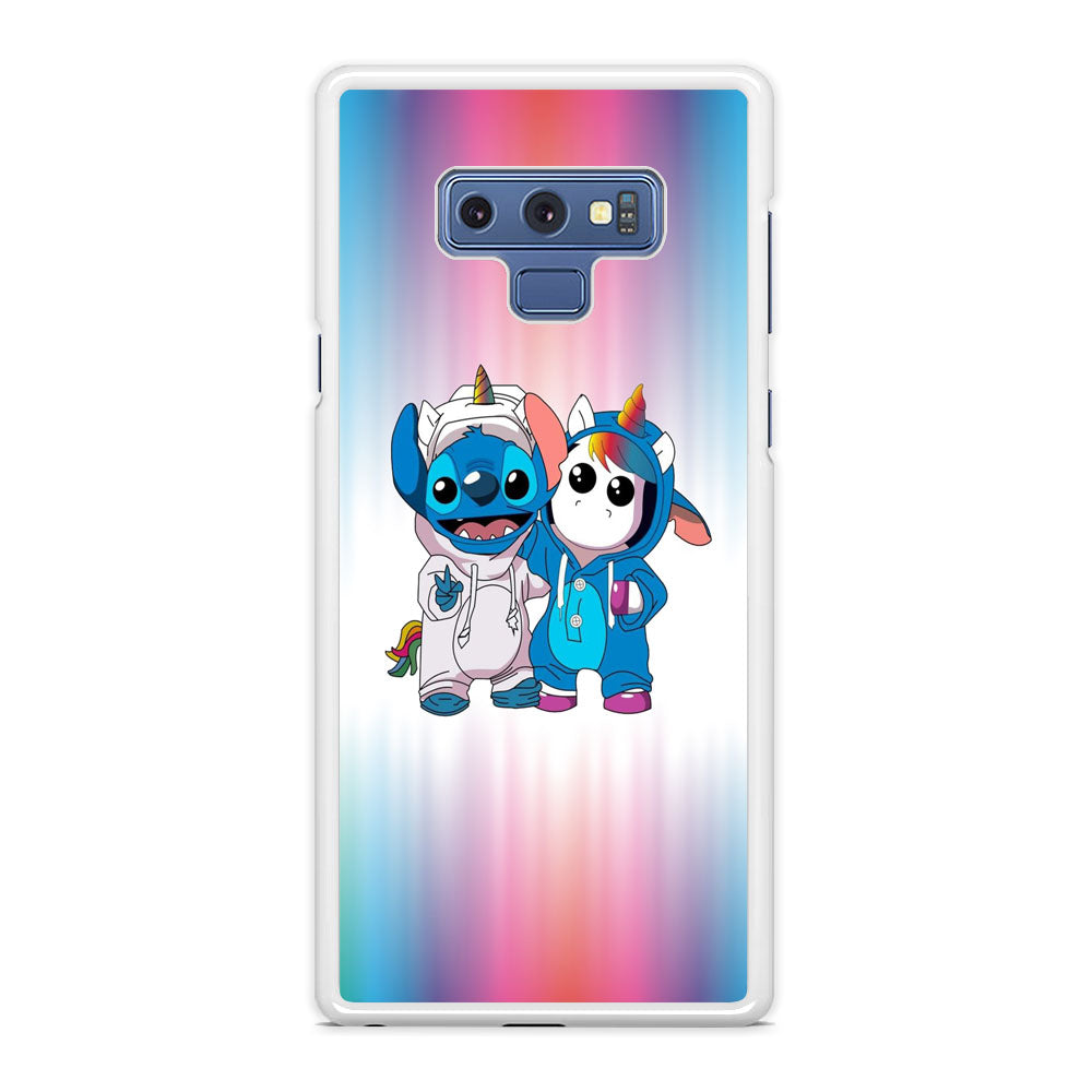 Stitch And Unicornio Soft Colour Gradation Samsung Galaxy Note 9 Case