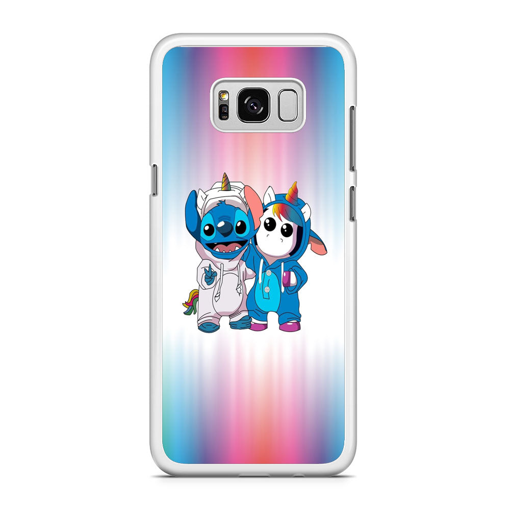 Stitch And Unicornio Soft Colour Gradation Samsung Galaxy S8 Plus Case