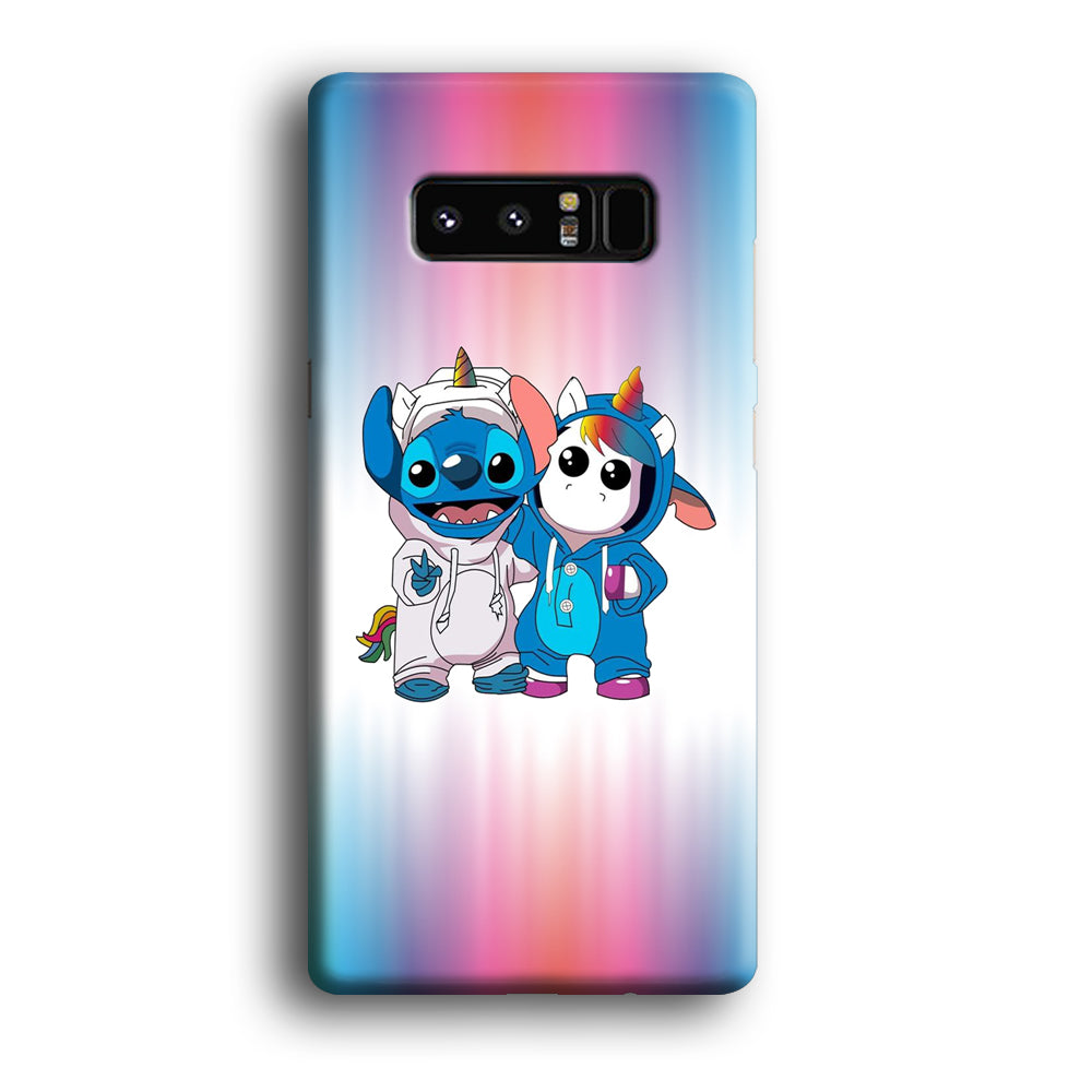 Stitch And Unicornio Soft Colour Gradation Samsung Galaxy Note 8 Case