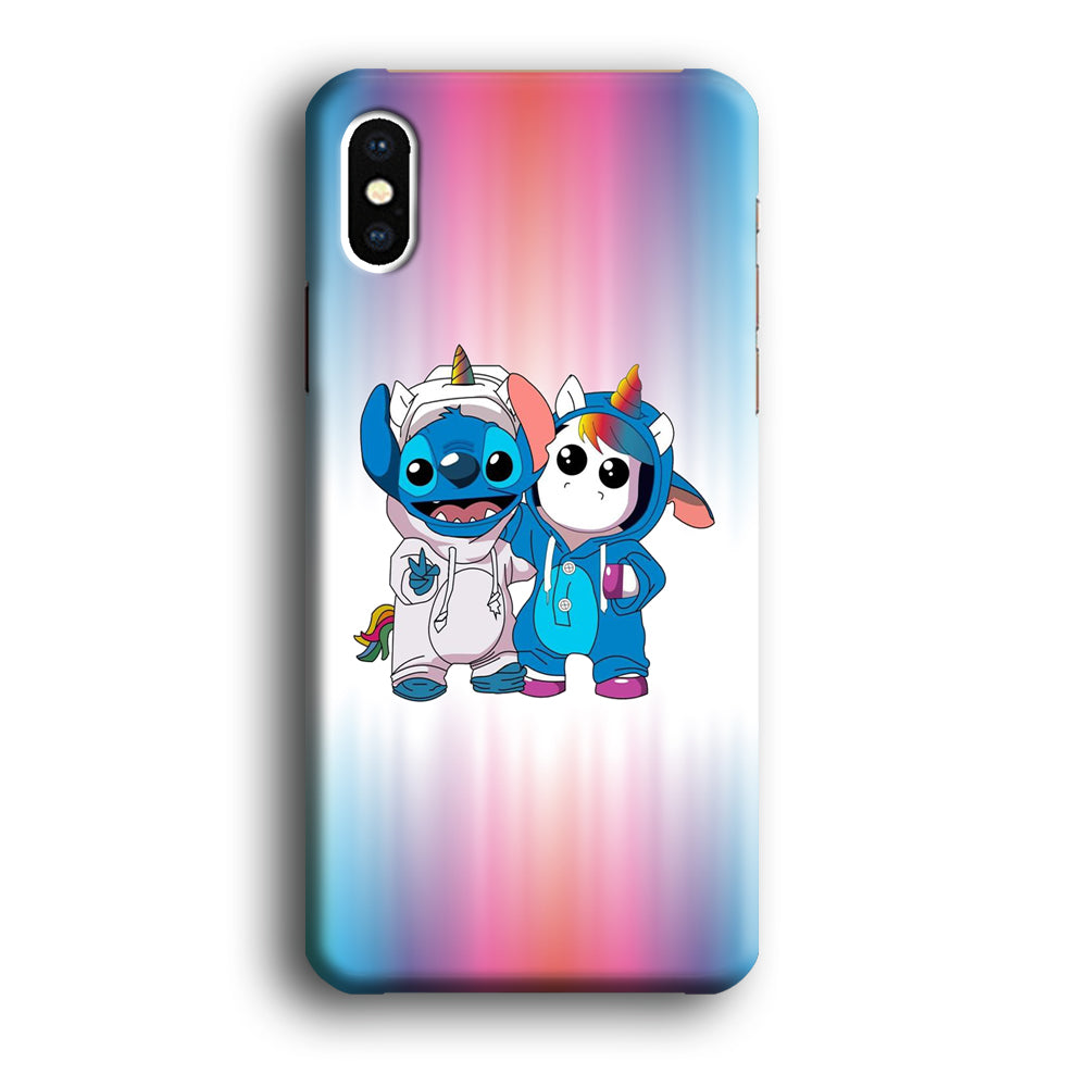 Stitch And Unicornio Soft Colour Gradation iPhone XS MAX Case