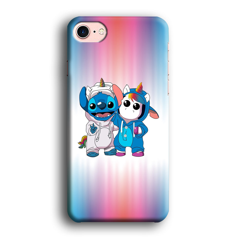 Stitch And Unicornio Soft Colour Gradation iPhone 7 Case