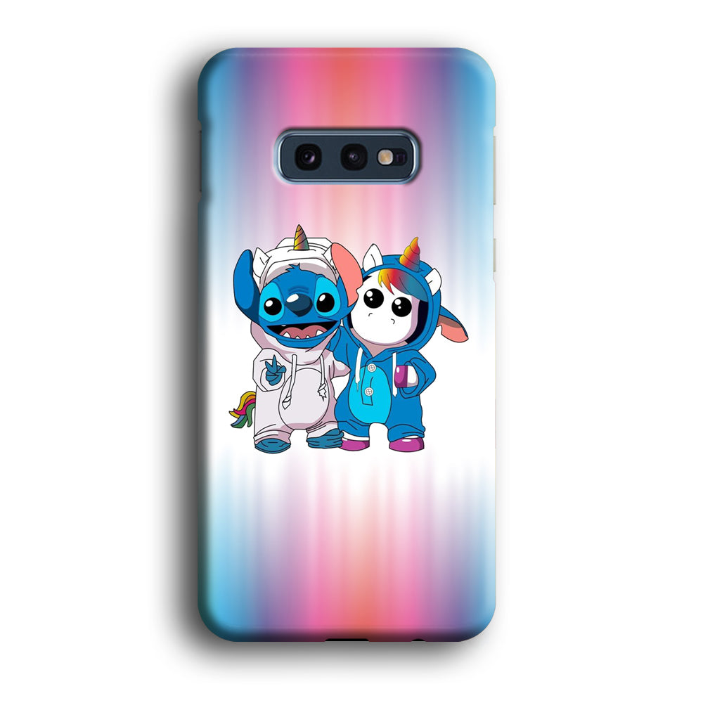 Stitch And Unicornio Soft Colour Gradation Samsung Galaxy S10E Case