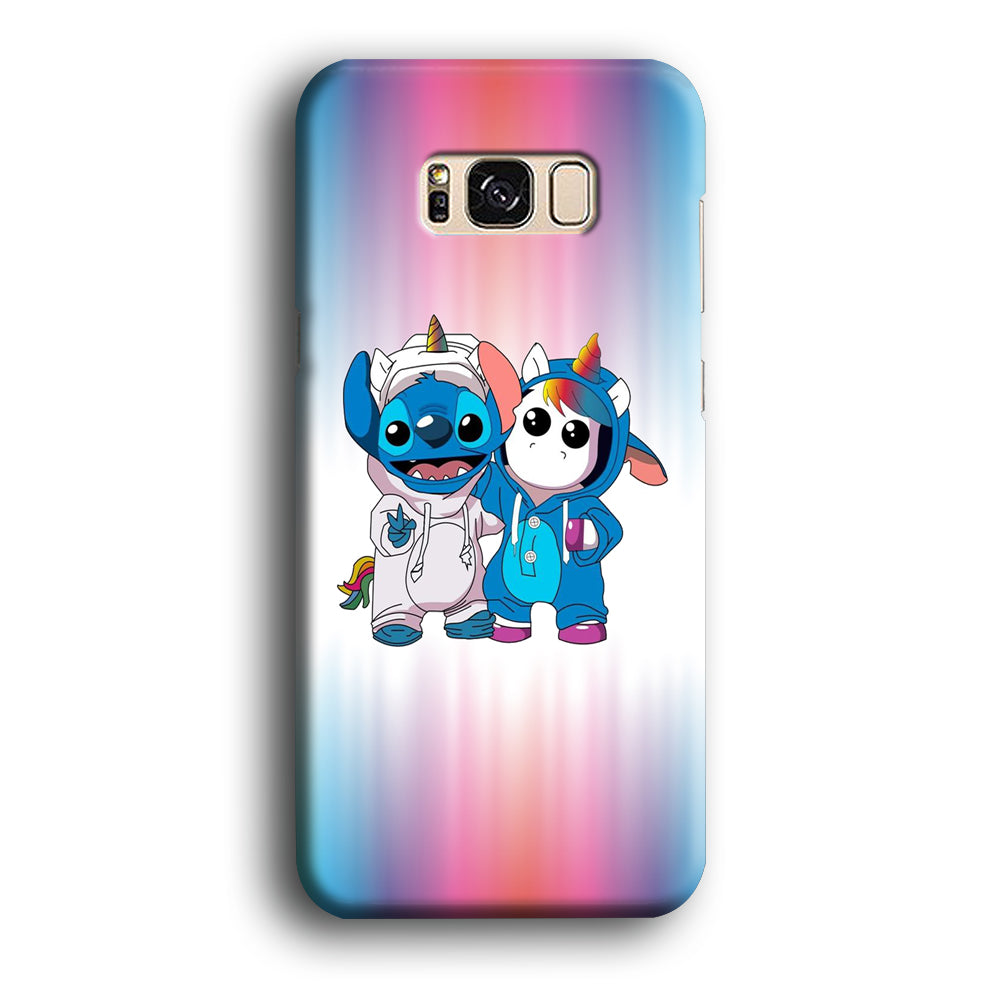 Stitch And Unicornio Soft Colour Gradation Samsung Galaxy S8 Plus Case