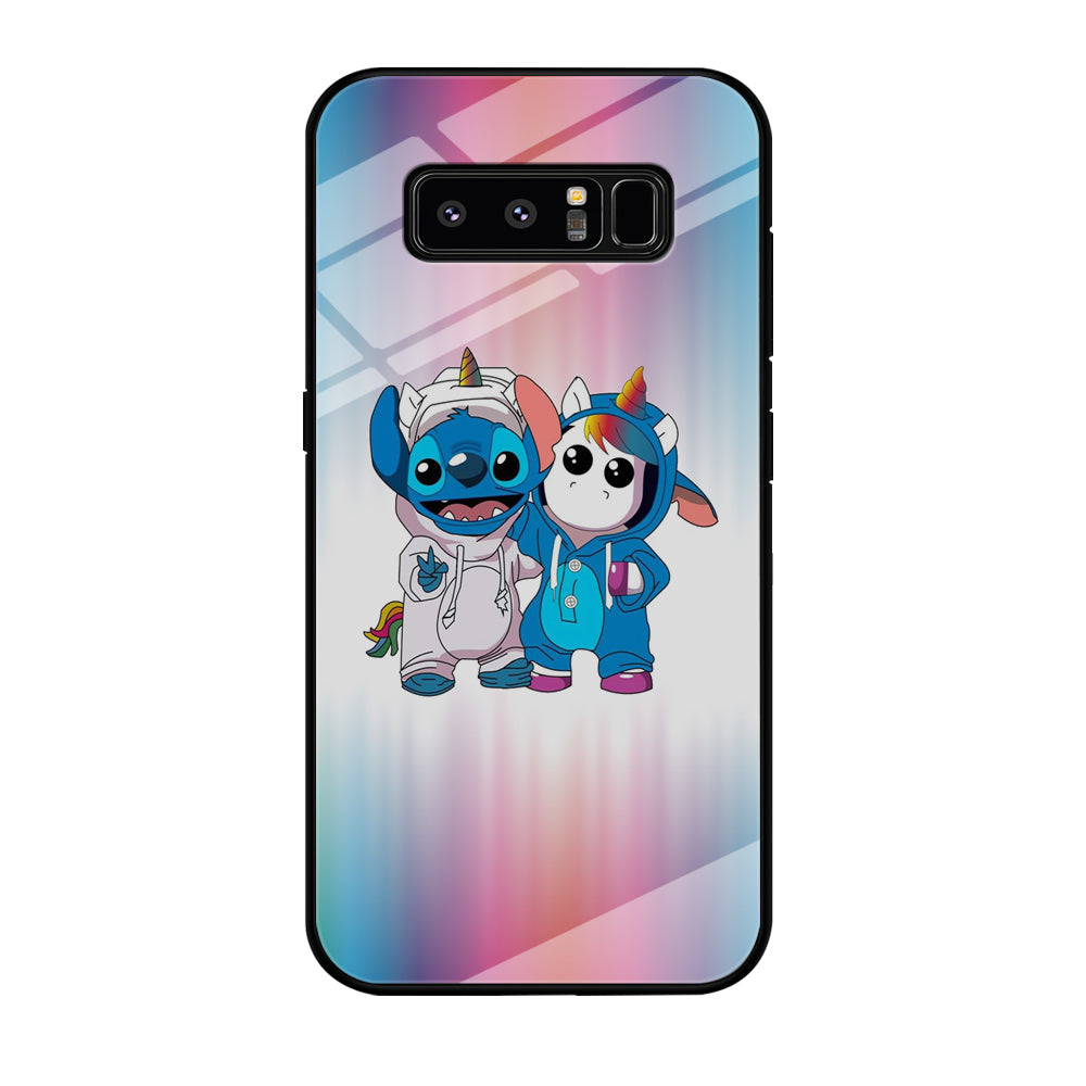 Stitch And Unicornio Soft Colour Gradation Samsung Galaxy Note 8 Case