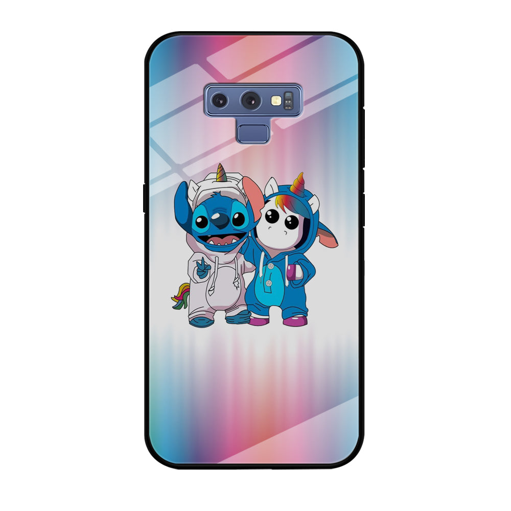 Stitch And Unicornio Soft Colour Gradation Samsung Galaxy Note 9 Case