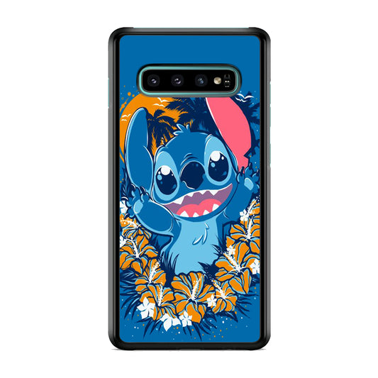 Stitch Blue Wallpaper Samsung Galaxy S10 Plus Case