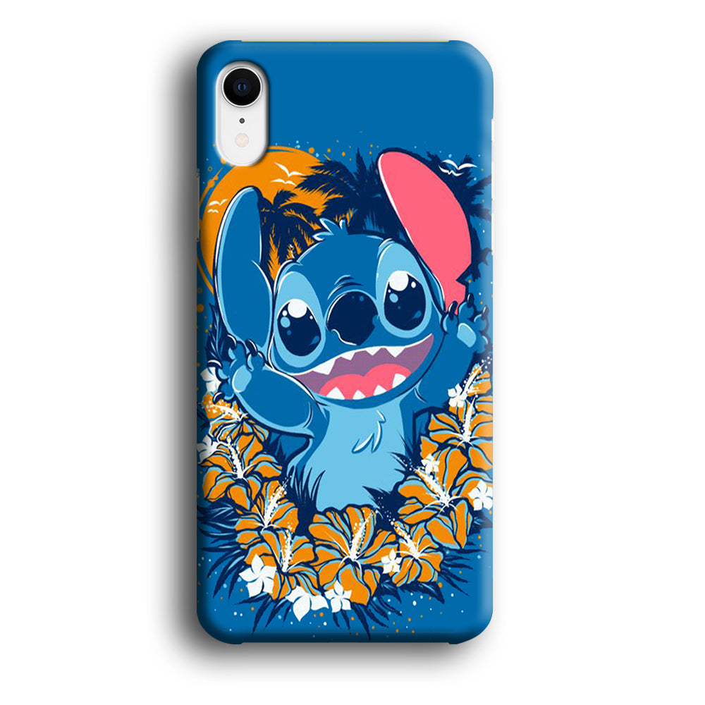 Stitch Blue Wallpaper iPhone XR Case